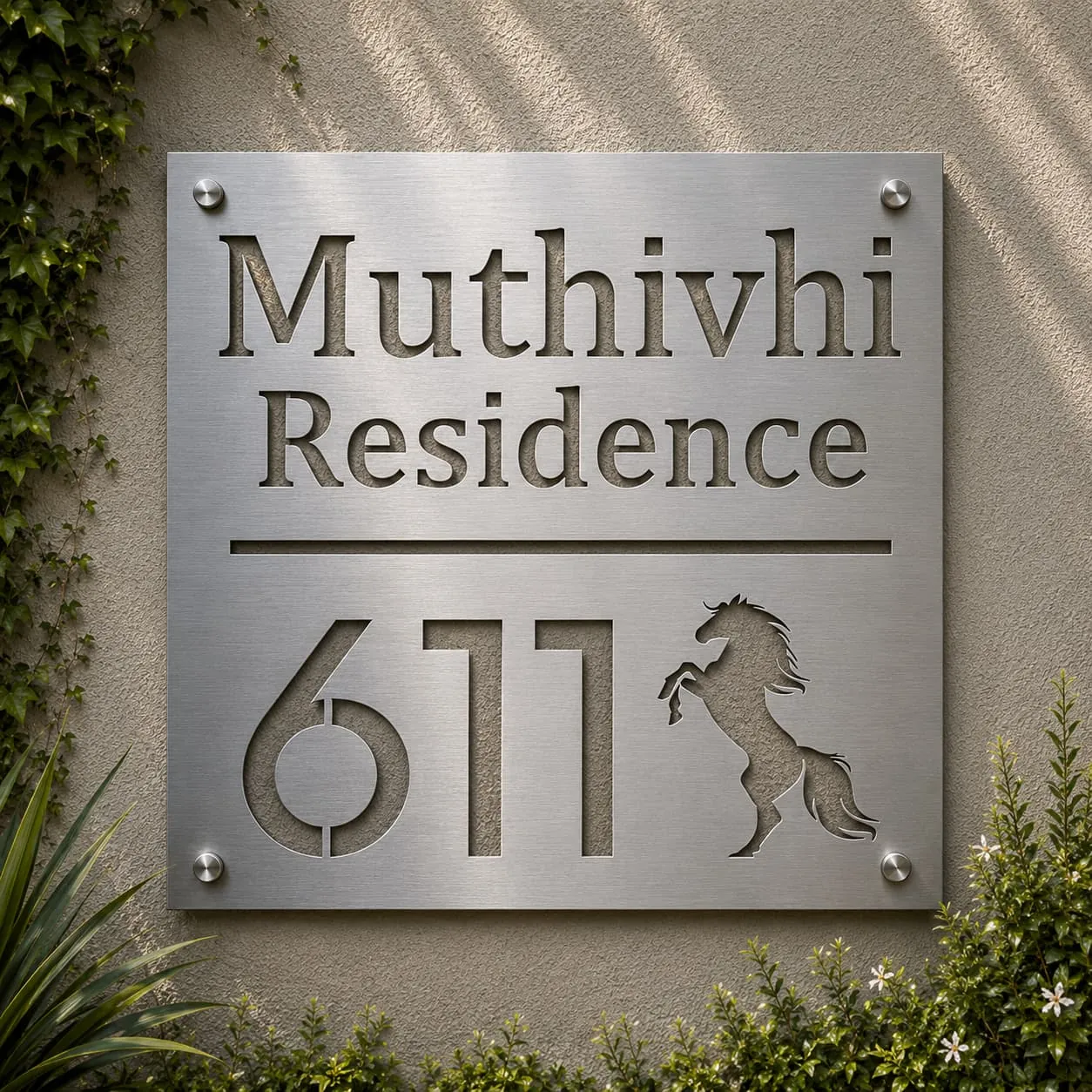 Stallion Stainless Steel House Number Sign