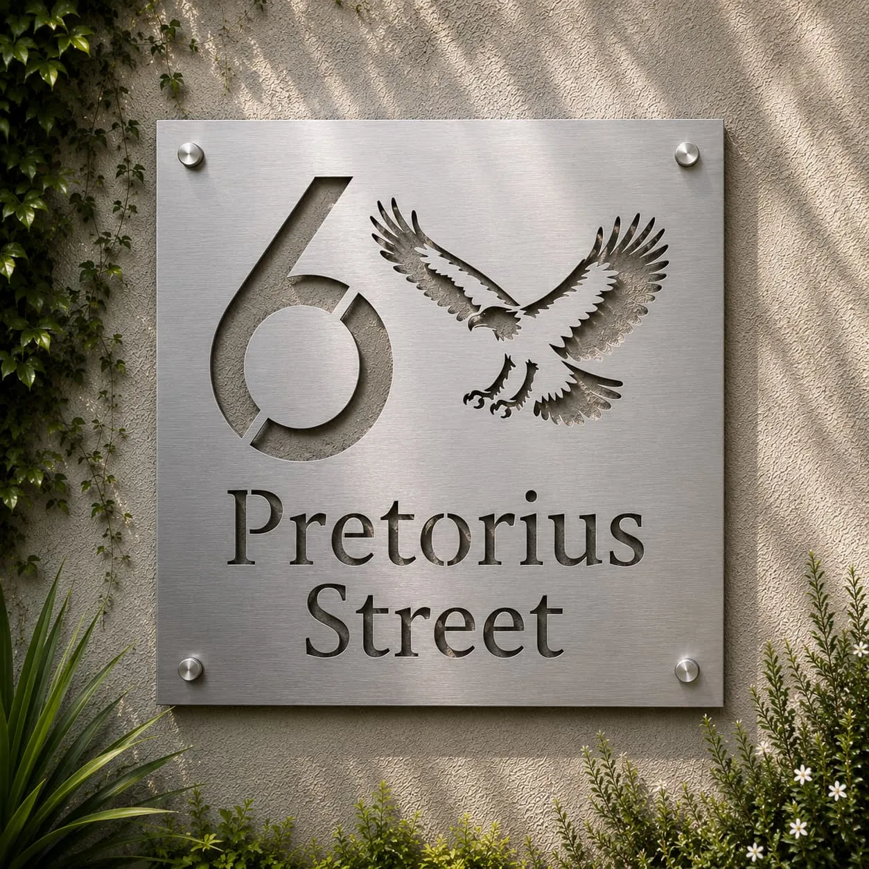 Eagle Stainless Steel House Number Sign